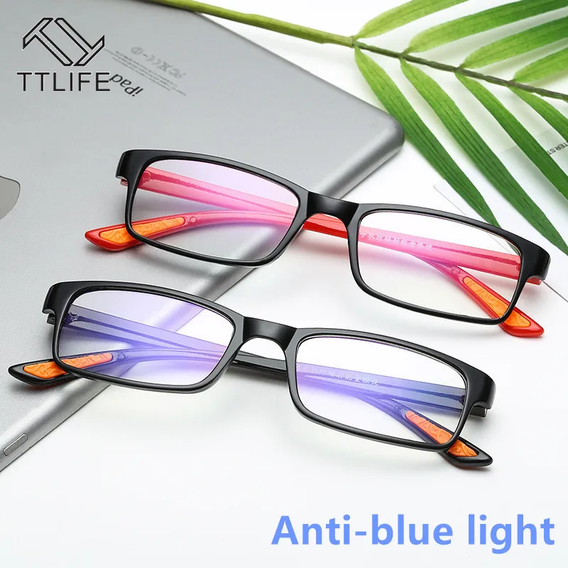 

TTLIFE Retro Unisex Optical Frame Ultra-light Anti-blue Flat Mirror Optical Glasses Comfortable Men Optical Eye Glasses YJHH0334