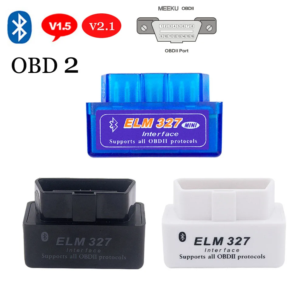 OBD2 сканер для Android Symbian IOS V2.1/V1.5 ELM327 PIC 25K80 Bluetooth OBDII адаптер сканера протокол автомобильный диагностический инструмент