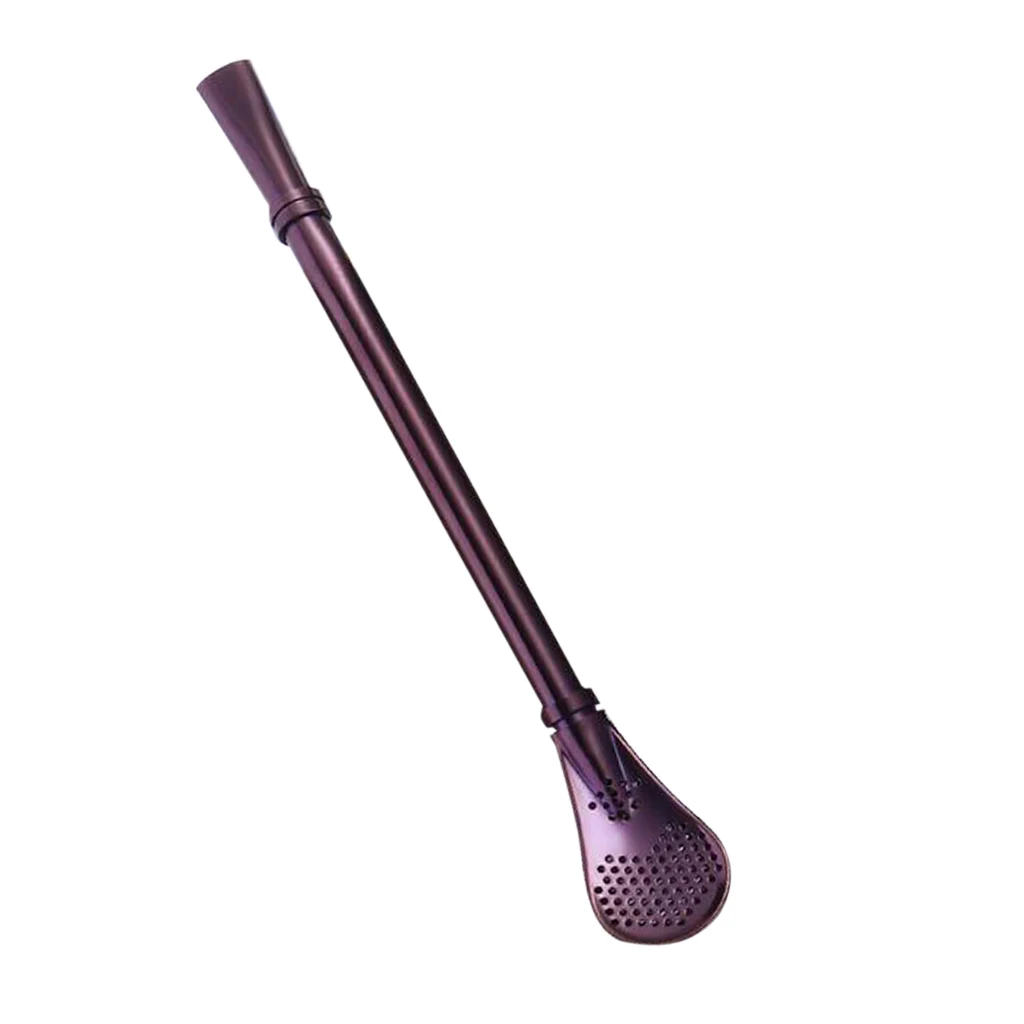 6 Colors Spoon Straw Tea Infuser Coffee Spoon Novelty Design for Bar, Milk Tea Shop, Home Kitchen, Coffee House 