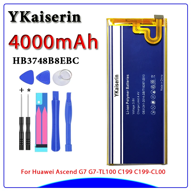 Сменная батарея для телефона HB3748B8EBC для huawei C199 C199-CL00 Ascend G7 G7-TL100 4000 мАч