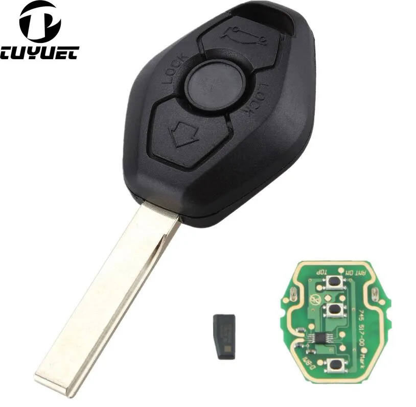 315 Mhz/433 Mhz Chiave A Distanza Dell'Automobile Per Bmw Ews X3 X5 Z3 Z4 1/3/5 /7 Serie Keyless Entry Trasmettitore Frequenza Variabile Id44