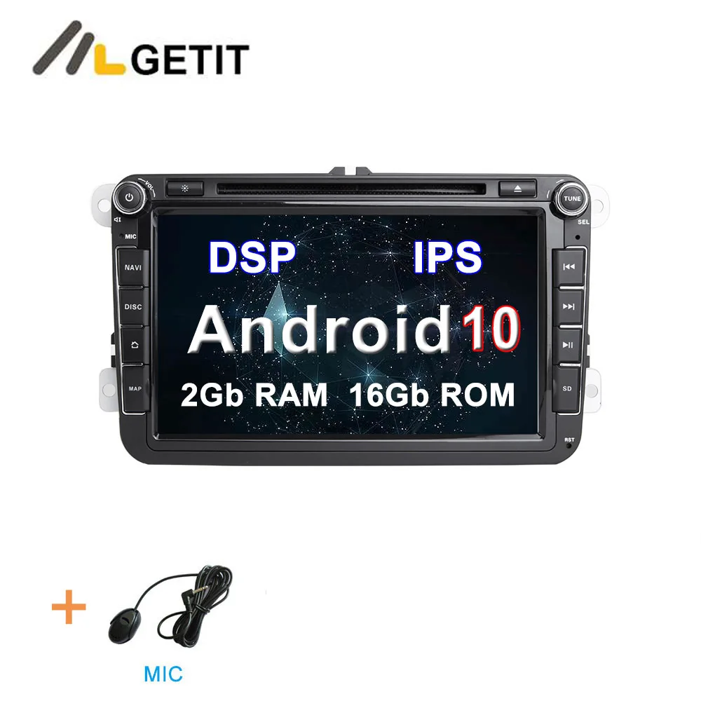 DSP ips Android 10 автомобильный DVD стерео радио gps для VW PASSAT CC Jetta Golf 5 6 Tiguan Touran Caddy EOS Sharan polo Leon Toledo - Цвет: 2G-RAM 16G-ROM DSP