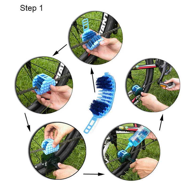 HOT-MTB велосипедная цепь, для велосипеда Очиститель Набор инструментов Быстрая очистка инструмент Мульти Щетки скруббер коробка