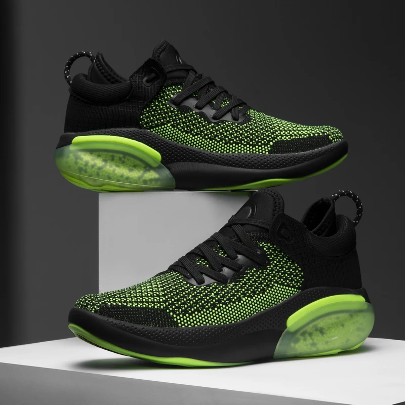 

Summer Men's Green Fashion Air Cushion Sneakers Men Shock Absorption Air Shoes Hot Selling Breathable Sneakers Zapatillas Hombre