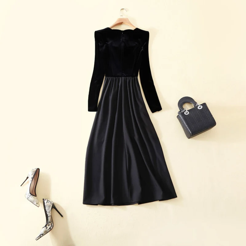 HarleyFashion Elegant Autumn Spring Women Velvet