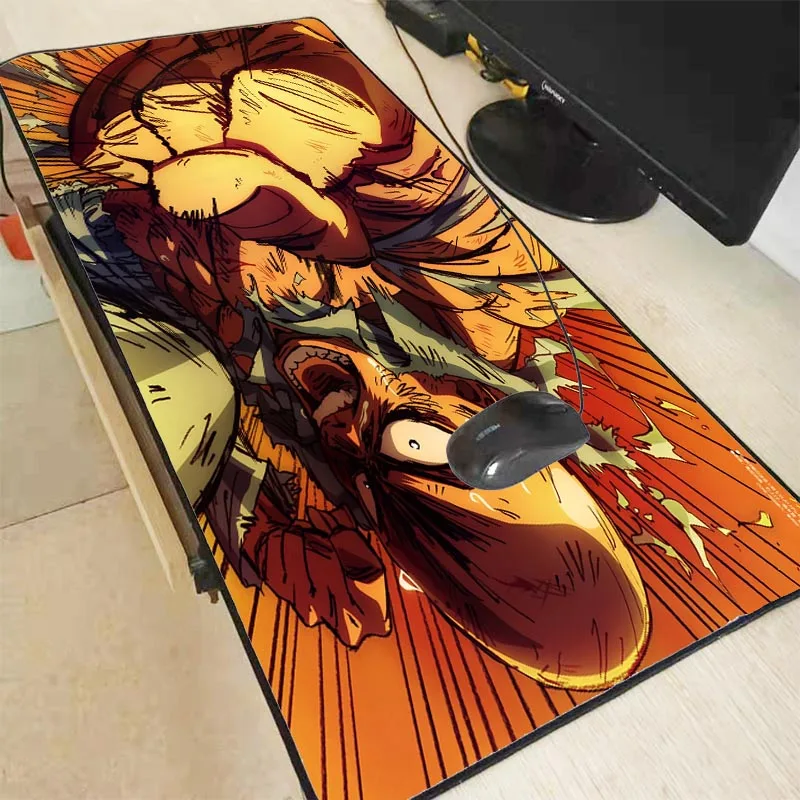  XGZ One Punch Man Anime Large Size Gaming Mouse Pad Rubber PC Computer Gamer Mousepad Desk Mat Lock