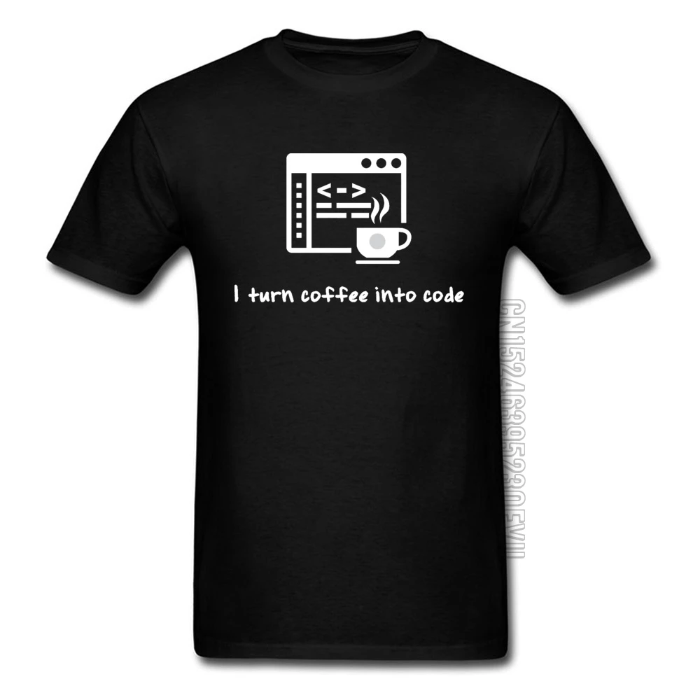 Science Project Programmer IT Мужская футболка с надписью I Turn Coffee in Code MasterCam