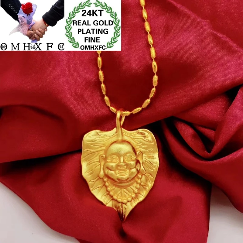 OMHXFC Wholesale YM187 European Fashion Hot Fine Woman Man Party Birthday Wedding Gift Vintage Maitreya 24KT Gold Pendant Charm | Украшения