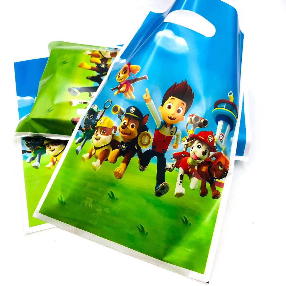 Gifts Bag 10pc 10 шт./пакет рисунком Щенячий патруль, одноразовых ложек вечерние поставки Пластик наряд в качестве подарка на день рождения Рождество для детей вечерние украшения Детские вечерние Пользу Набор - Цвет: Gifts Bag 10pc