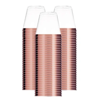 

Plastic Party Tumblers Perfect for Weddings, Birthdays, Anniversaries, Baby & Bridal Showers, Valentine's Day, Parties 100 Dispo