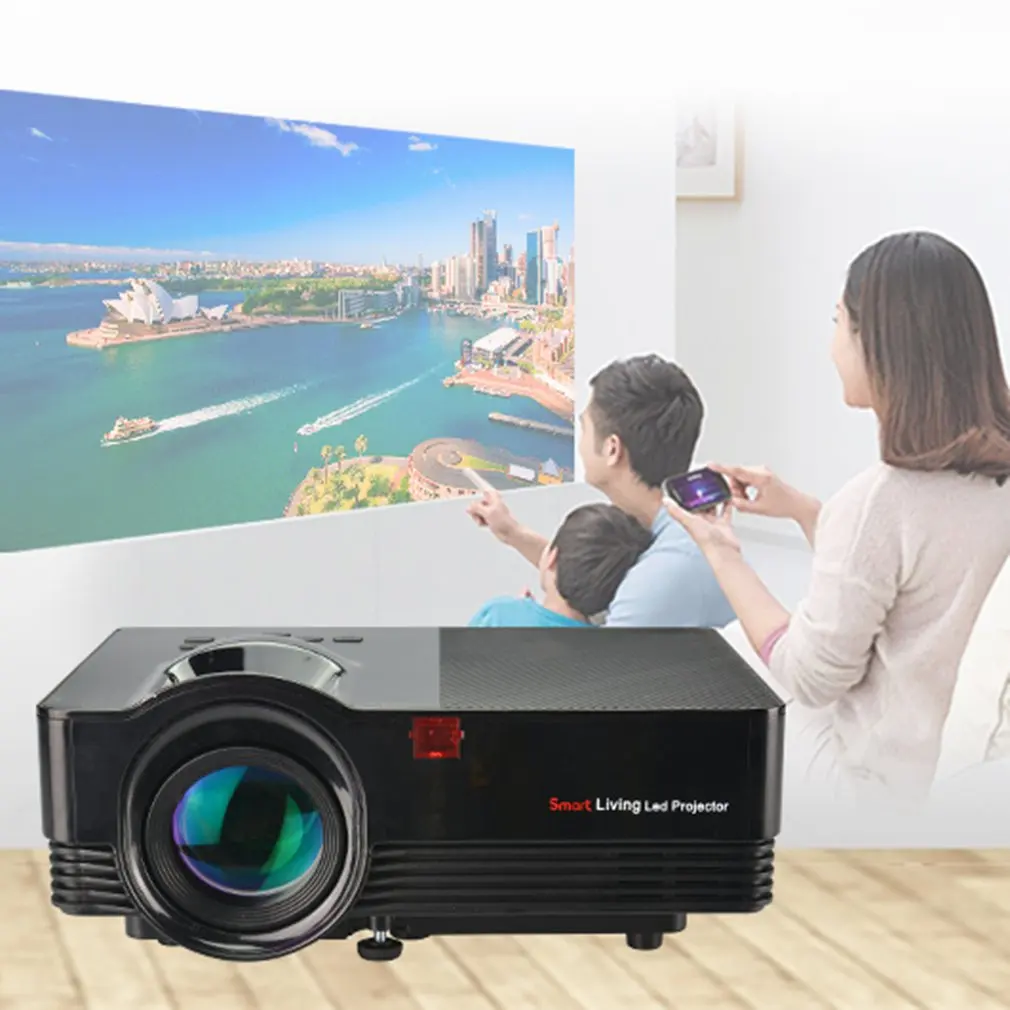 VS67 4 дюймов 1080P HD проектор для домашнего кинотеатра Высокоточные Стеклянные оптические компоненты