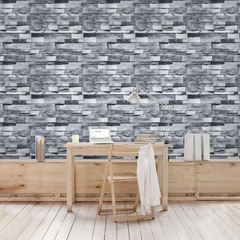 

6M Modern Vintage Brick Textured Wallpaper for Walls Decor Embossed 3D Wall Paper Rolls