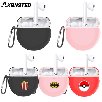 

AKBNSTED Soft Silicone Earphone Protective Shell For Huawei Freebuds 3 Wireless Bluetooth Headset Cute Cartoon Earphone Case
