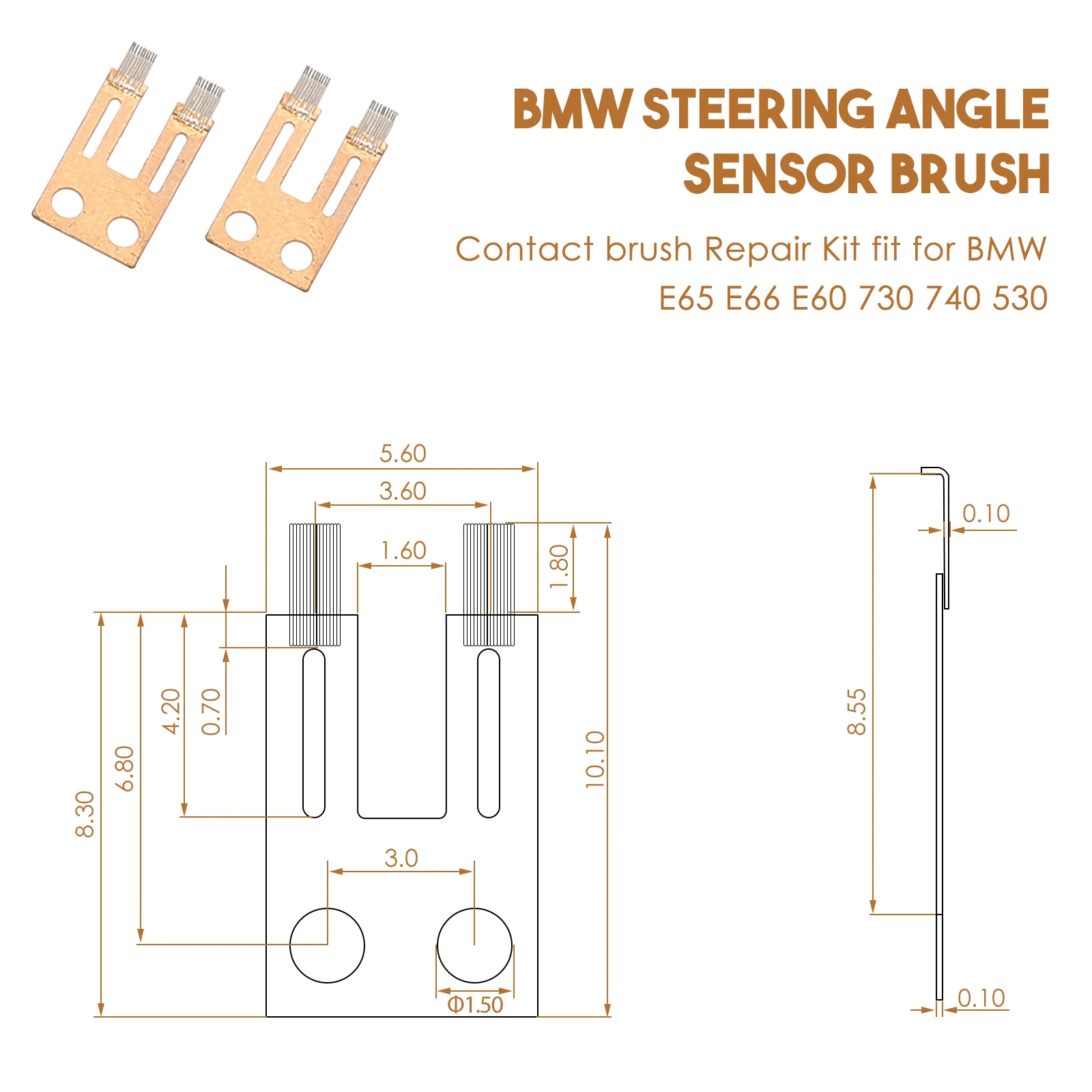 Steering Column Contact Brush Repair 2pcs Car accessories Steering Column Switch Angle Sensor Contact brush Repair Kit fit for BMW E65 E66 E60 730 740 530 7 Series
