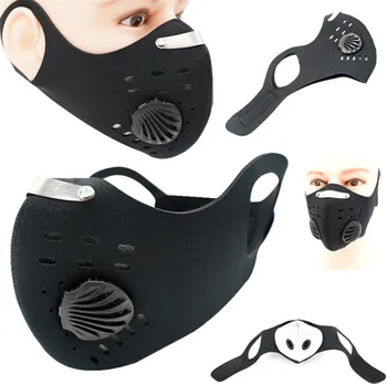 

Breathable filter face mask Anti Gas Smoke Half Face Mask Reusable For Outdoor Sports