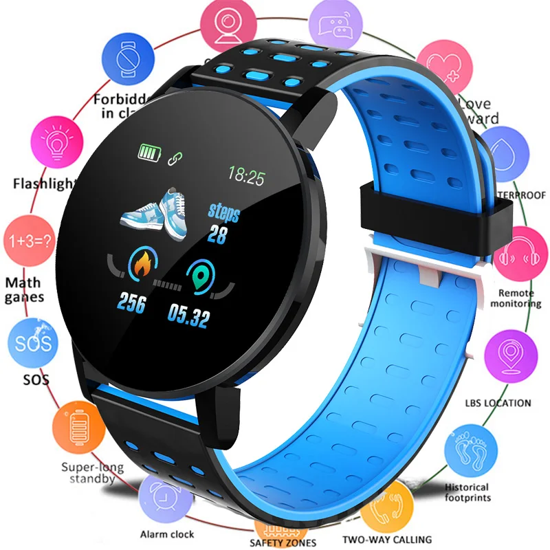 

119 Plus Bluetooth 2020 Smart Watch for iphone phone Blood Pressure Smartwatch Watch Sport Tracker WhatsApp For Women men kid