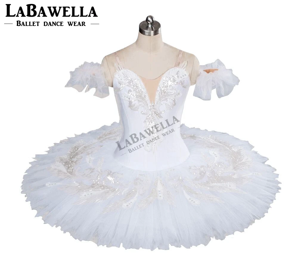 Women Custom White Doll Platter Pancake Tutu BT9035 Professional White Swan Lake Variation Raymonda Girls Ballet Tutu