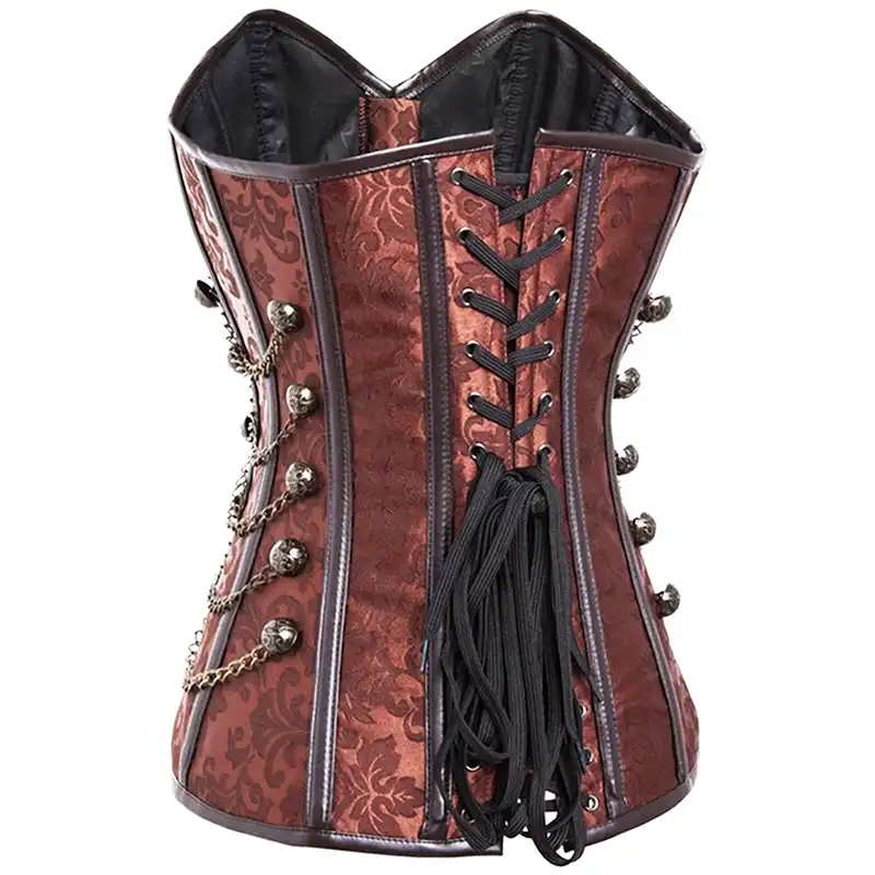 gothic steel boned corset steampunk waist slimming