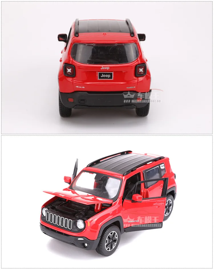 1:24 высокое моделирование джип Grand Cherokee сплава Модель автомобиля джип Rebel Модель маленькая игрушка джип подарки для детей