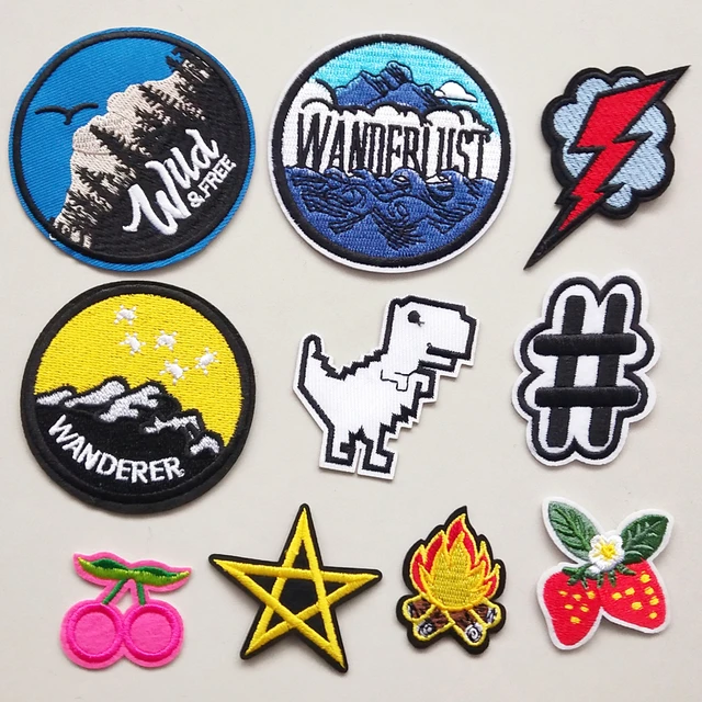 Round Anime Embroidery Patch Iron on Paches Themo Stickers for Clothes  Patches for Jacket Jeans, Hat, Shoes, Bag - AliExpress