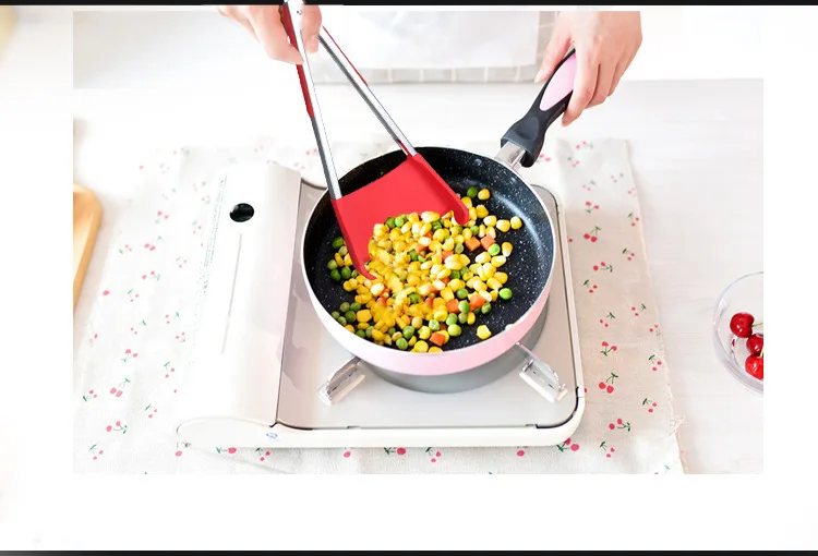 9-Inch Clever Tongs Kitchen Multi-functional One-piece Silica Gel Smart Food Clip OPP Bag Single Smart Clip