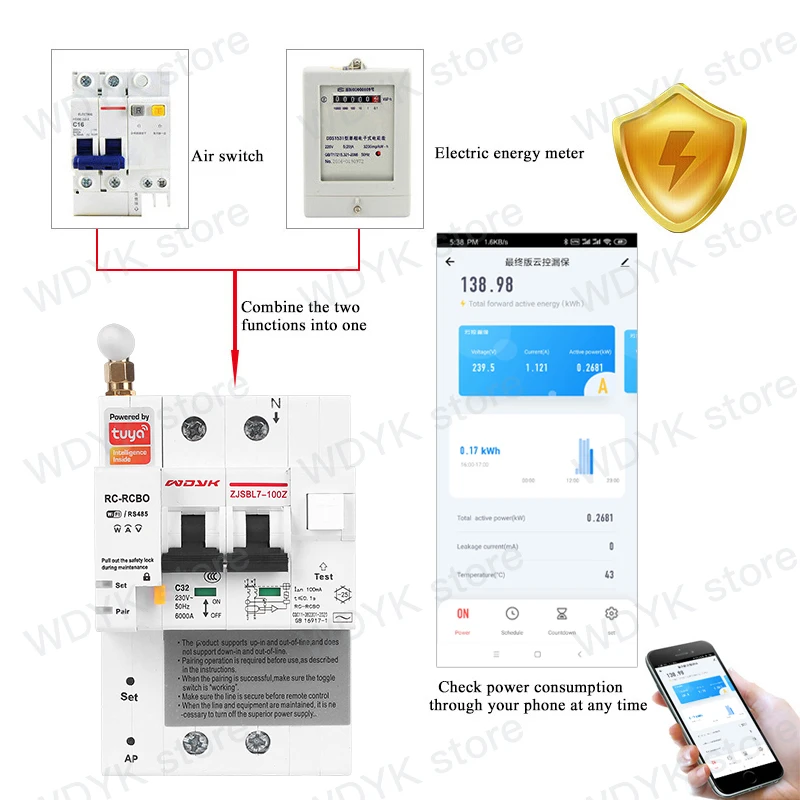 vazamento kwh medidor wattmeter controle voz alexa 01