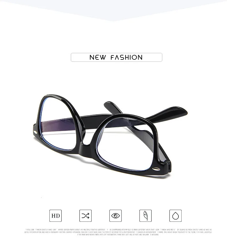 Metal Round Frame Print Glasses Women Computer radiation protection Eyewear Metal Unisex Anti Blue Light Glasses Men Optical