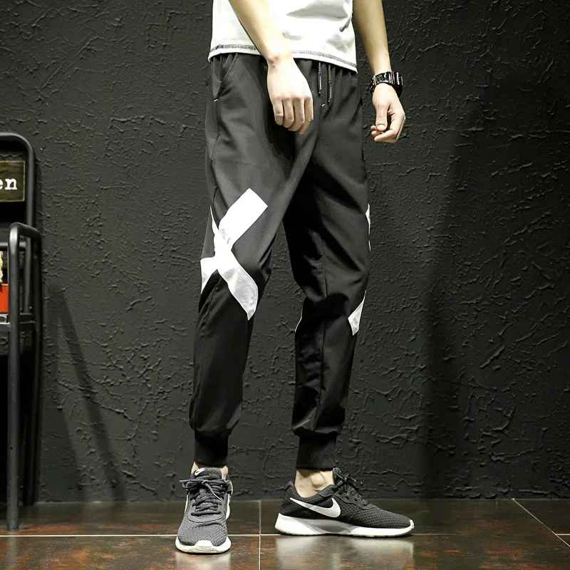 

2018 Autumn New Style Men's Hip Hop Athletic Pants Korean-style Trend Beam Leg Harem Pants Large Size Versatile Casual Pants Men