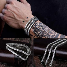 Женский теннисный браслет, красочный кристалл, циркониевая цепочка, Круглый, модный, прочный, роскошные ювелирные аксессуары, подарок