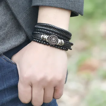 Alternative view of Ebuka 4pcs/ set Adjustable Leather Bracelets