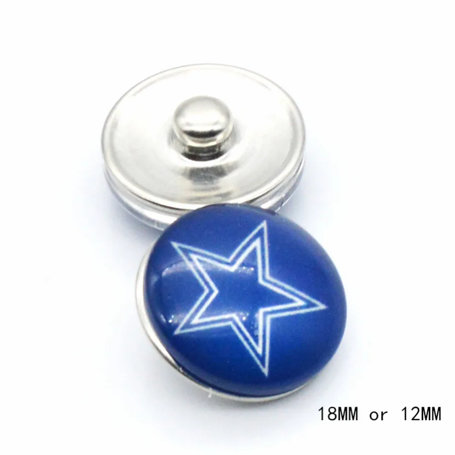 Кнопки 18 мм 12 мм Dallas Подвески Cowboys имбирь браслет для Для женщин Для мужчин Футбол вентиляторы подарок, платье для вечеринки на день рождения Мода - Окраска металла: 18mm