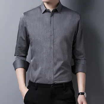 

2020 autumn and winter new long-sleeved shirt men's business casual shirts 947