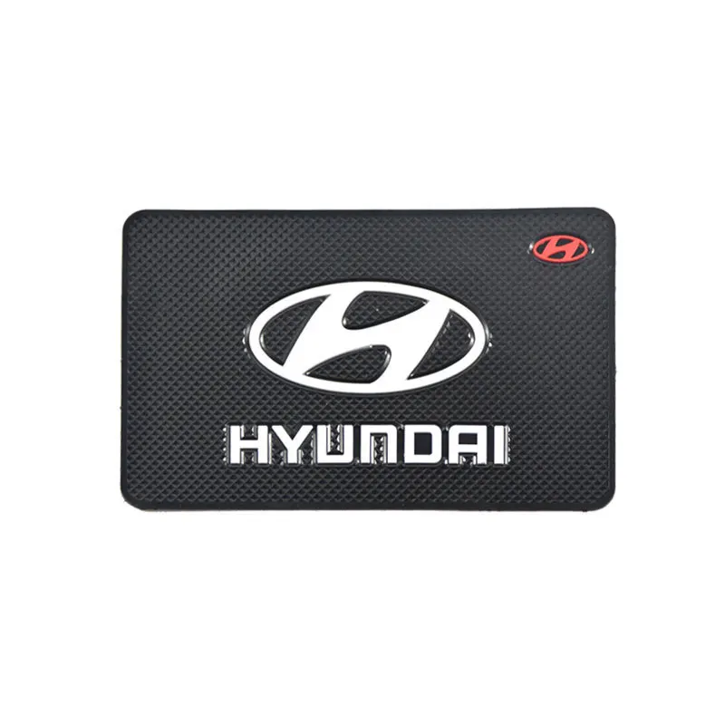 Автомобильный нескользящий коврик с логотипом для телефона Hyundai Santa Fe Sonata Solaris Azera