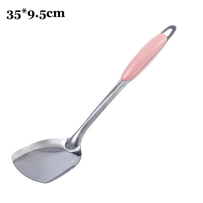 Spatula Кухонные инструменты из нержавеющей стали наборы для приготовления пищи ложка для супа лопата с антипригарным покрытием с силиконовой ручкой специальная термостойкая конструкция - Цвет: Spatula