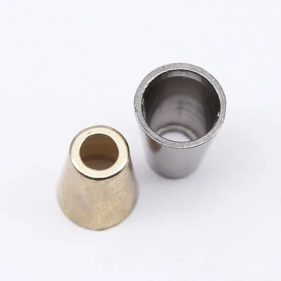 4 Colors Inner Width 8.5*5mm 20pcs Metal Zinc Alloy Bell Stoppers Cord End Lock For DIY Repair Clothes Hat Sewing Accessories