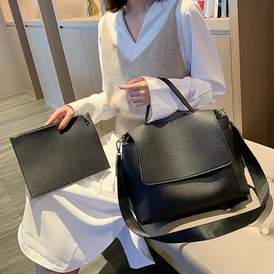 

LITTHING Retro Daily Female Elegant Handbags Large Capacity Totes Bags Women Handbags Casual Lady Shoulder Messenger Bag Woman