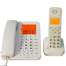 Rozszerzalny System przewodowy/telefon bezprzewodowy z 1 słuchawką i podstawą, identyfikatorem dzwoniącego, podświetleniem LCD, telefonem stacjonarnym w domu, zestawem głośnomówiącym