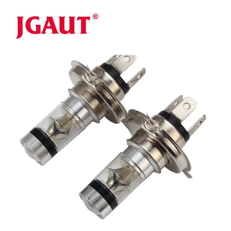 

JGAUT 2Pcs H4 100W 2828 20SMD 8000K LED Car Fog Lamp High Power Automobiles Driving Runing Light Auto Fog Lamp Bulb 12-24V