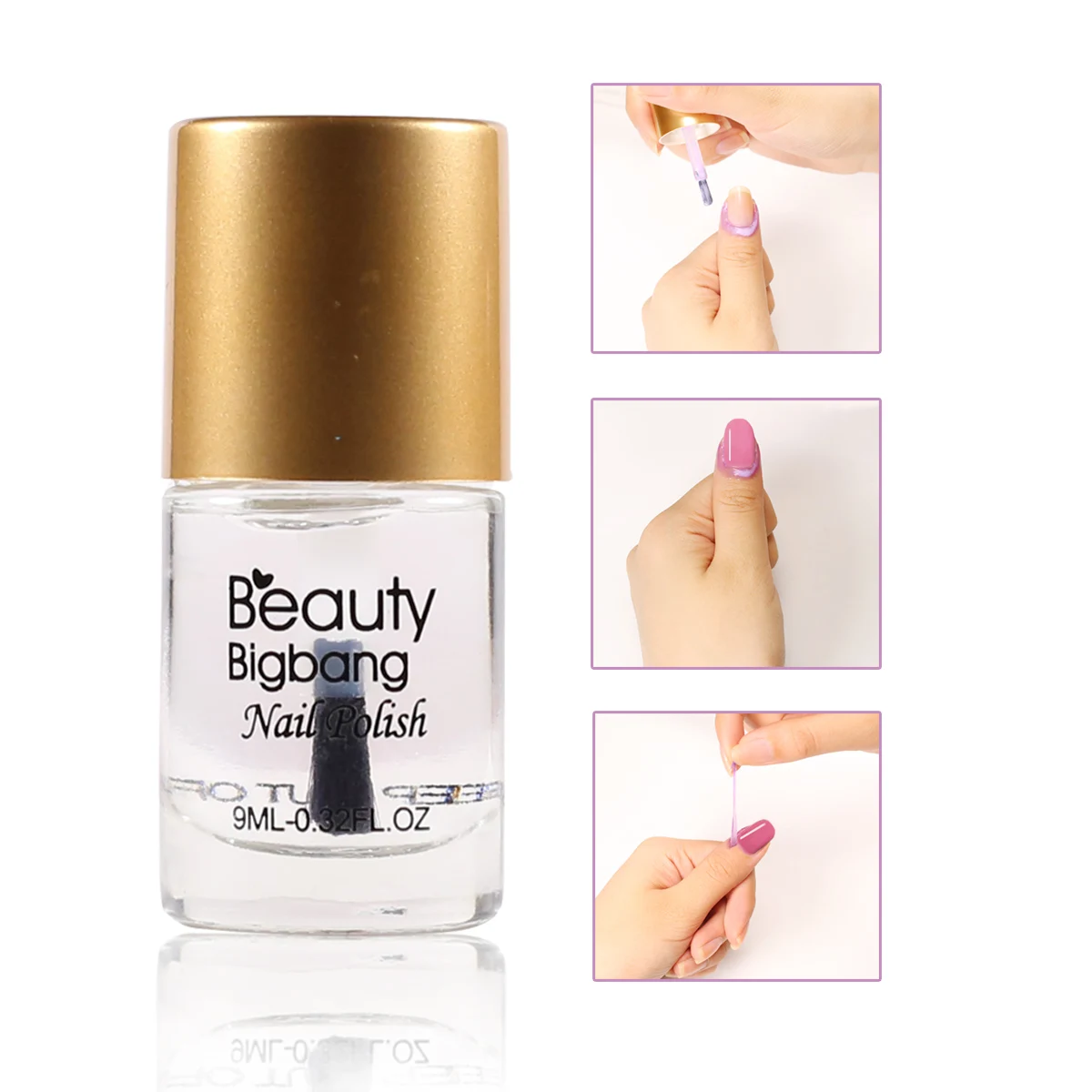 BEAUTYBIGBANG 9 мл быстросохнущего верхнее покрытие Базовое покрытие лак для ногтей, маникюра Уход Лаки инструмент