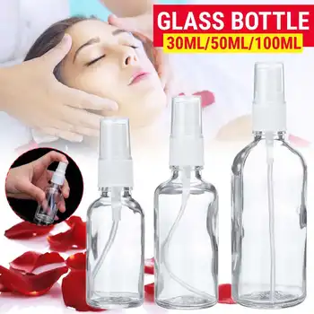 

100/50/30ML Refillable Portable Essential Oil Liquid Sprayer Empty Atomizer Makeup Spray Bottle Perfume Glass Bottles Women Spa
