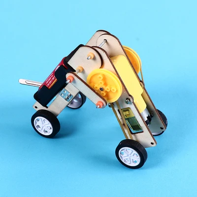 Изготовление ручной работы студентов Diy черви Ползания робот технология ручной маленький материал научная сборка механическое изобретение