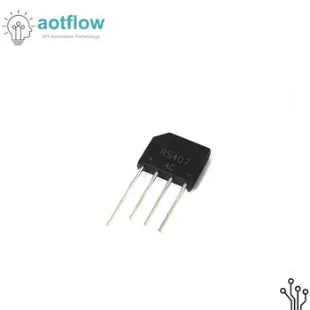 

5PCS/Lot RS407 DIP ZIP-4 Bridge Rectifier 4A 700V Electronics Tools DIY aotflow