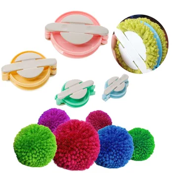 

4 Sizes/Set Pompom Pom-pom Maker for Fluff Ball Weaver Needle Craft DIY Wool Knitting Craft Tool Set Wool Tool
