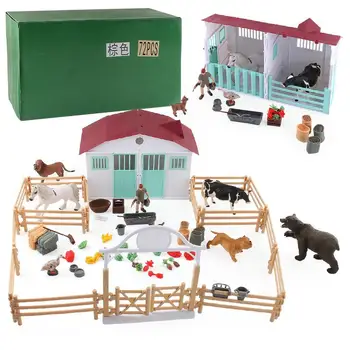 

Simulated Sand Table Scene Model of Farm Ranch House Toy Set Children Intelligence Toy Model
