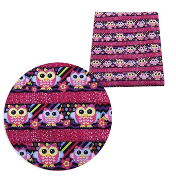 

David accessories 50*140cm Cute Cartoon Owl Printed Polyester Cotton Fabric DIY Tissue Home Textile Sewing Girls Dress,c9122