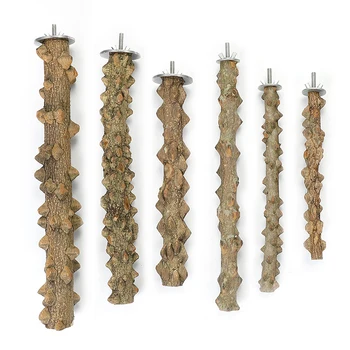 

1PC Portable Pet Bite Claw Grinding Tool Bird Parrot Wooden Perches Stand Hanging Cage Toys Bird Standing Stick
