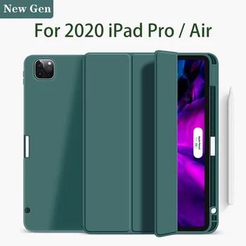 

For iPad Air 4 10.9 Pro 11 12.9 2020 Case for iPad Pro 11 12.9 2020 2018 Air 4 Cover Funda Wireless Charge with Pencil Holder
