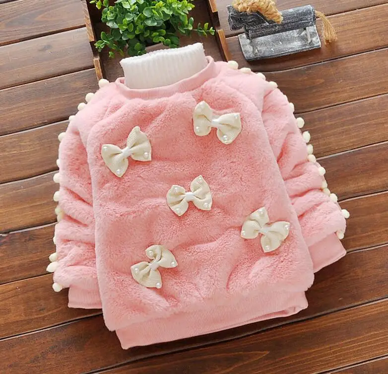 BibiCola/свитера для маленьких девочек Осенняя теплая верхняя одежда для новорожденных мальчиков зимний свитер для малышей Детская флисовая одежда - Цвет: picture color