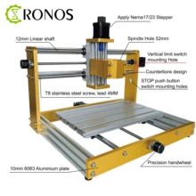 

CNC Router Metal Frame Kits 30*18Plus 2 in 1 CNC Laser Carving Machine Apply Nema17 Stepper Motor,52mm/40mm Clamp