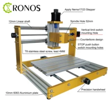 CNC Router Metal Frame Kits 30*18Plus 2 in 1 CNC Laser Carving Machine Apply Nema17 Stepper Motor|52mm/40mm Clamp